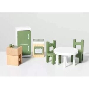Hearth & Hand with Magnolia Dollhouse Kitchen Furniture Set Wooden Toy 6 Pcs